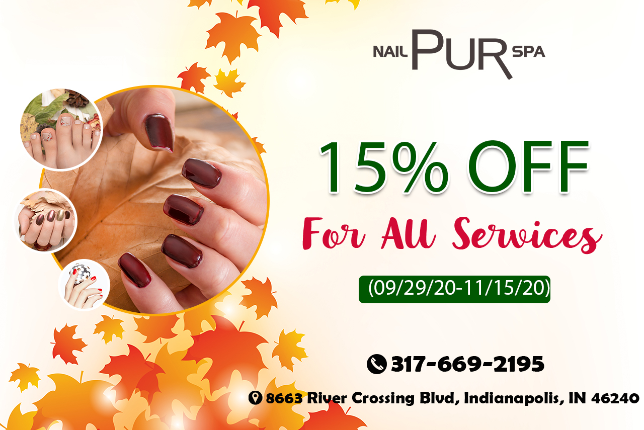 PUR Nail Spa 15 OFF for all services Beauty Coupons Around You