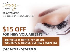 Lashes by May - Top 1 Eyelash Extensions near me Burke Mountain Coquitlam BC V3E0E4