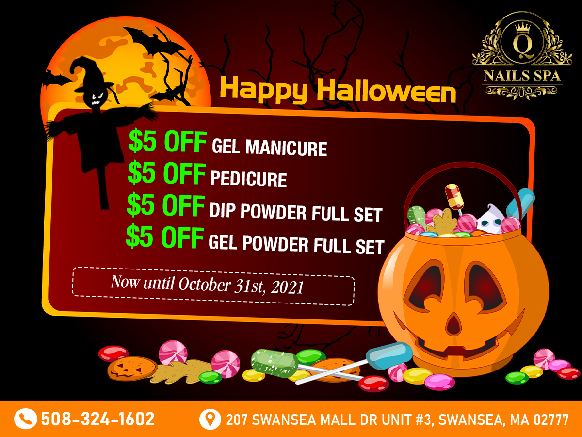 HALLOWEEN SPECIAL! Q Nails & Spa Beauty Coupons Around You