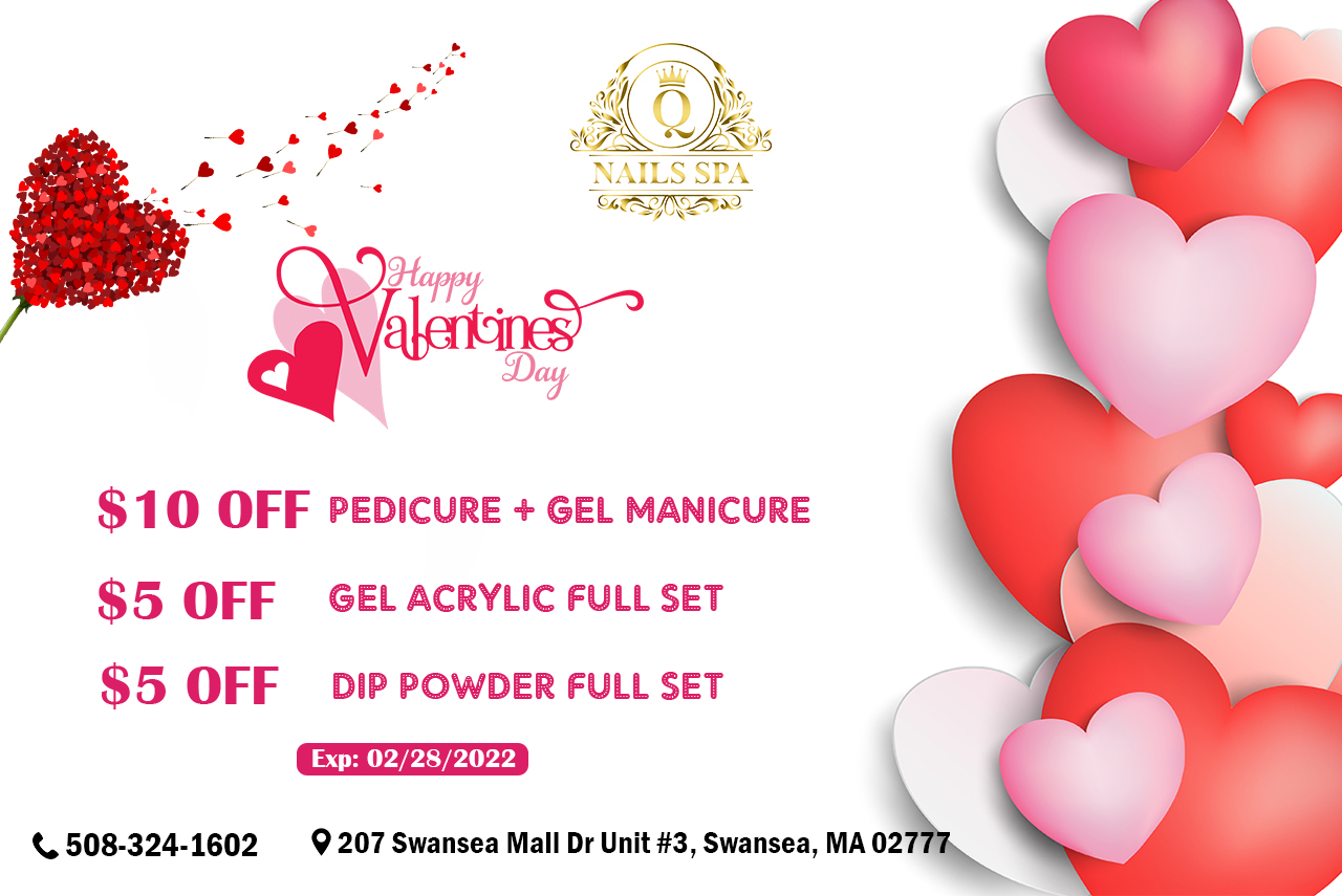 Q Nails & Spa HAPPY VALENTINE'S DAY! Beauty Coupons Around You