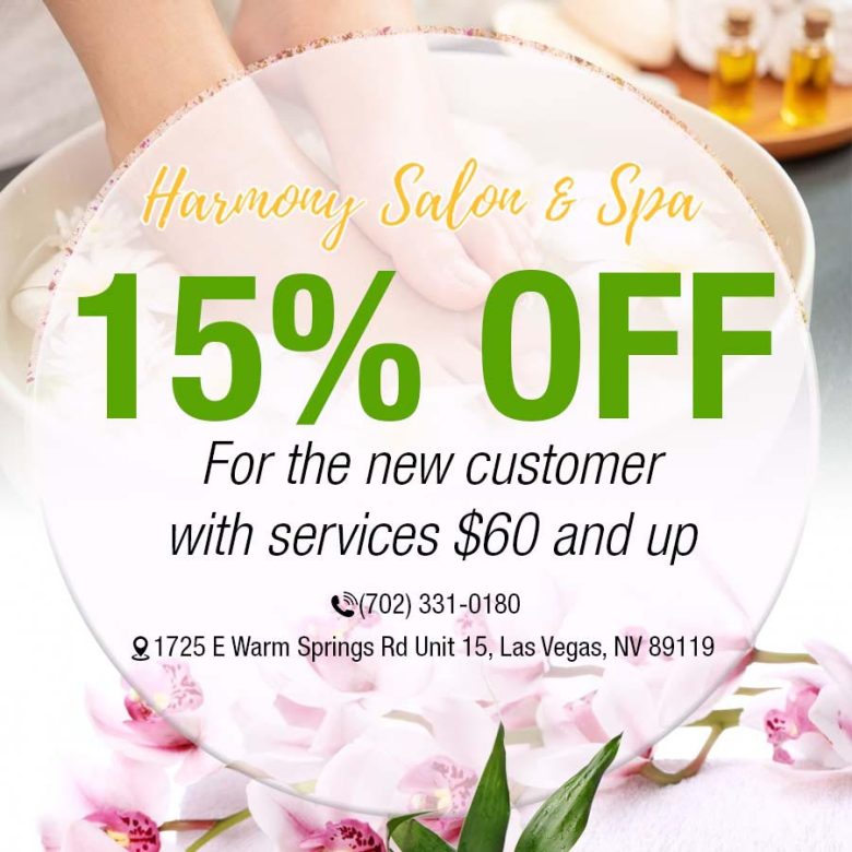 Enjoy an exclusive 15% discount on any service priced at $60 or more!