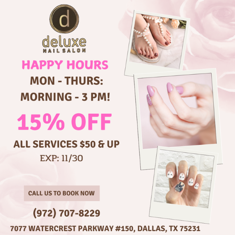 Deluxe Nail Salon in Lake Highlands, Dallas, TX 75231 Nail Salon in the Lake Highlands Town Center Nail salon near me Lake Highlands, Dallas, TX 75231