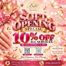 Spooktacular Halloween Nail Art + 10% OFF at Beli Beauty Spa Nail Salon in Conroe, TX 77304
